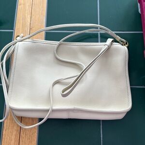Elegant Cream Leather Shoulder Bag